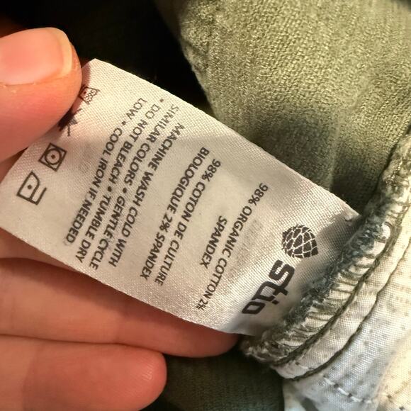 Stio Women's Rivet Cord Pants Corduroy Stretch Green 10 Reg Slim Skinny - Picture 8 of 10